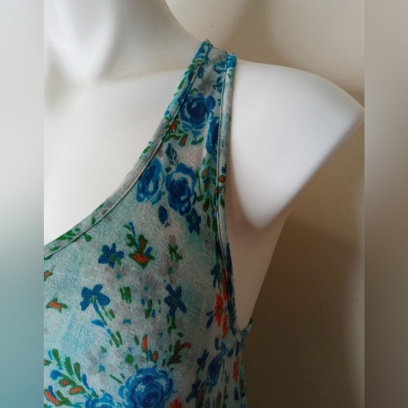 Mudd Floral Racerback Tank Top with Lace Trim Size Small - Picture 6 of 10